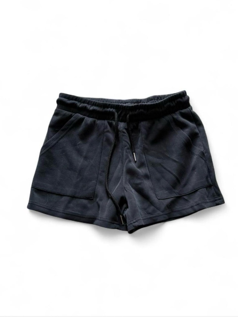 Black Drawstring Pocket Shorts